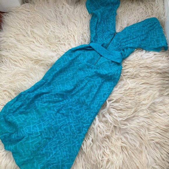 ALICE AND OLIVIA Darva Wrap-effect Swiss-dot Silk And Cotton-blend Midi Dress - Picture 12 of 15